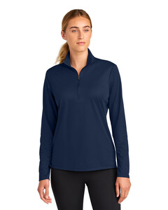 Sport-Tek LST672 Navy-Women's Micropique Sport-Wick 1/4-Zip Navy