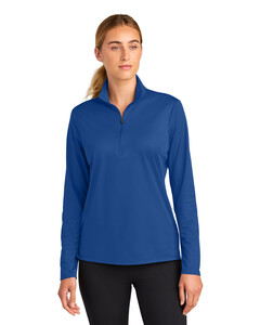Sport-Tek LST672 Blue-Women's Micropique Sport-Wick 1/4-Zip Blue