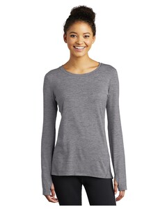 Sport-Tek LST710 Gray-Women's Exchange 1.5 Long Sleeve Crew Gray
