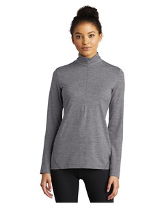 Sport-Tek LST711 Gray-Women's Exchange 1.5 Long Sleeve 1/2-Zip Gray