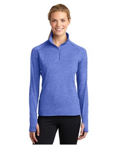 Women's Sport-Wick Stretch 1/2-Zip Pullover Blue Sport-Tek LST850 Blue