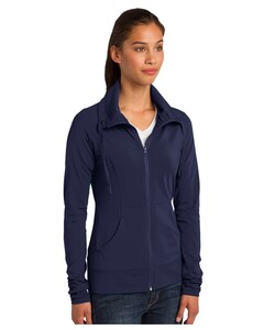 Women's Sport-Wick Stretch Full-Zip Jacket Navy Sport-Tek LST852 Navy