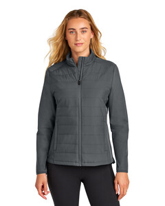 Sport-Tek LST940 Gray-Women's Teknical Hybrid Jacket Gray