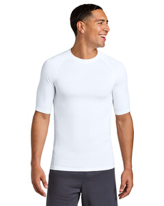 Sport-Tek ST120 White-PosiCharge Compression 1/2-Sleeve Tee White