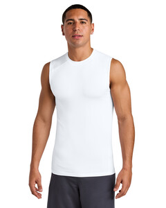 Sport-Tek ST121SL White-PosiCharge Compression Sleeveless Tee White
