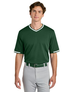 Sport-Tek ST221 Green-Tough Mesh V-Neck Baseball Jersey Green