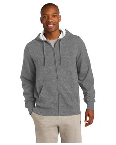 Sport-Tek ST258 Gray-Full-Zip Hoodie Gray