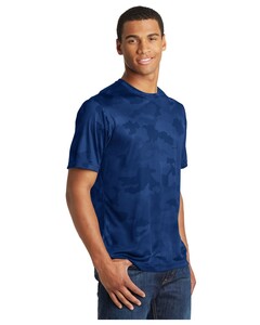 CamoHex T-Shirt Blue Sport-Tek ST370 Blue