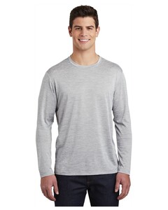 Sport-Tek ST390LS Gray-PosiCharge Long Sleeve Electric Heather T-Shirt Gray