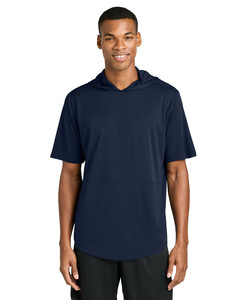 Sport-Tek ST445 Navy-Club Short Sleeve Hoodie Navy
