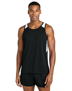 Sport-Tek ST446 Black-Club Track Tank Top Black