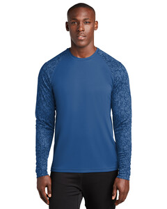Long Sleeve Digi Camo T-Shirt Blue Sport-Tek ST460LS Blue