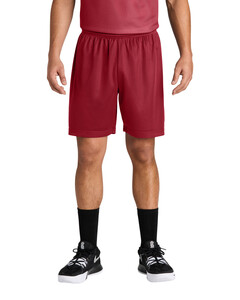 PosiCharge Mesh 7 Short Red Sport-Tek ST5100 Red