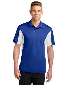 Side Blocked Micropique Sport-Wick Polo Shirt Blue Sport-Tek ST655 Blue