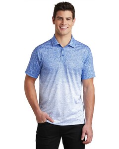 Sport-Tek ST671 White-Ombre Heather Polo Shirt  White