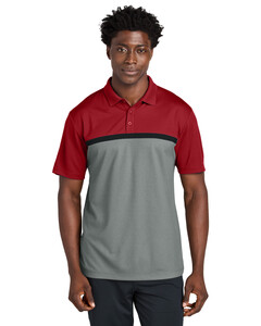 Sport-Tek ST741 Gray-UV Micropique Colorblock Polo Shirt  Gray
