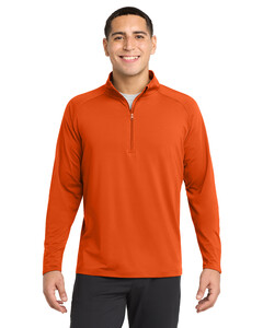 Sport-Tek ST850 Orange-Sport-Wick  Stretch 1/4-Zip Pullover Orange