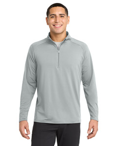 Sport-Tek ST850 Gray-Sport-Wick  Stretch 1/4-Zip Pullover Gray