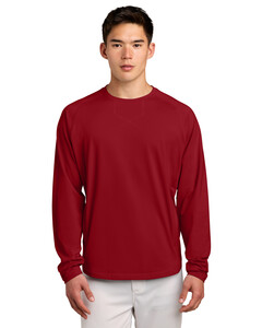 Sport-Tek ST859 Red-Sport-Wick Stretch Pocketed Crewneck Red