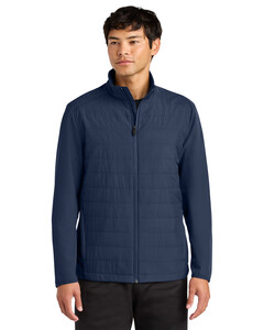 Sport-Tek ST940 Navy-Teknical Hybrid Jacket Navy