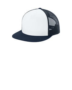 Yupoong 5-Panel Classic Trucker Mesh Back Hat Navy Sport-Tek STC38 Navy