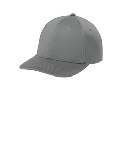 Sport-Tek STC71 Gray-Impact Mesh Stretch-Tek Adjustable Cap Gray