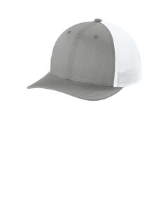 Sport-Tek STC74 Gray-Stretch-Tek Snapback Trucker Cap Gray