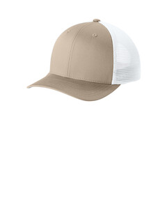 Sport-Tek STC74 Brown-Stretch-Tek Snapback Trucker Cap Brown
