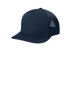 Sport-Tek STC75 Navy-Stretch-Tek 5-Panel Trucker Cap Navy