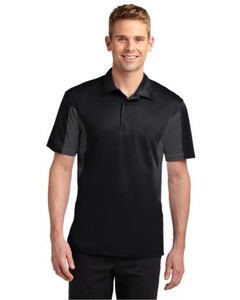Sport-Tek TST655 Black-Tall Micropique Sport-Wick Polo Shirt Black