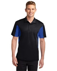 Sport-Tek TST655 Black-Tall Micropique Sport-Wick Polo Shirt Black