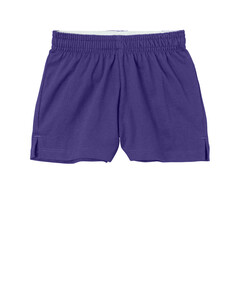 Sport-Tek YGST311 Purple-Girls Jersey Knit Squad Short Purple