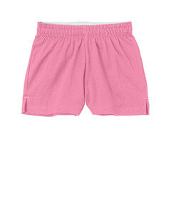 Sport-Tek YGST311 Pink-Girls Jersey Knit Squad Short Pink