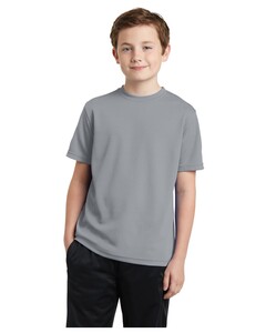 Sport-Tek YST340 Gray-Youth PosiCharge  RacerMesh T-Shirt Gray