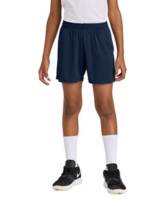 Sport-Tek YST349P Navy-Youth PosiCharge Competitor 5  Pocketed Shorts Navy