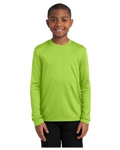 Youth Long Sleeve PosiCharge Competitor T-Shirt Green Sport-Tek YST350LS Green