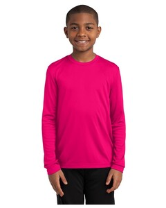 Youth Long Sleeve PosiCharge Competitor T-Shirt Pink Sport-Tek YST350LS Pink