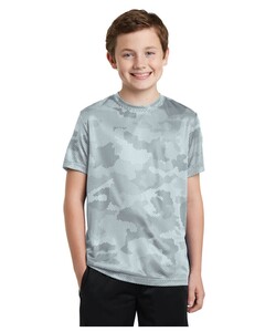 Youth CamoHex T-Shirt White Sport-Tek YST370 White