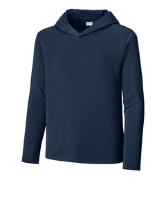 Sport-Tek YST420LSH Navy-Youth Posi-UV Pro Long Sleeve Hoodie Navy