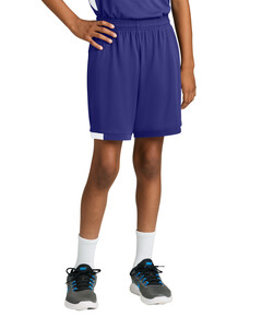 Sport-Tek YST4420 Purple-Youth Club 5  Short  Purple