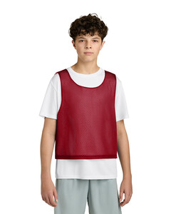 Sport-Tek YST512 Red-Sport-Tek Youth Lacrosse Reversible Pinnie YST512 Red