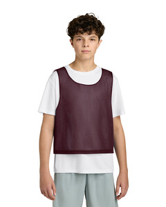 Sport-Tek YST512 Maroon-Sport-Tek Youth Lacrosse Reversible Pinnie YST512 Maroon