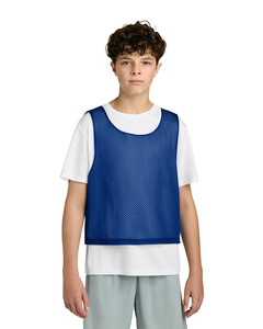 Sport-Tek YST512 Blue-Sport-Tek Youth Lacrosse Reversible Pinnie YST512 Blue