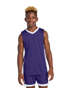 Youth Rival Basketball Rev Jersey Purple Sport-Tek YST900 Purple