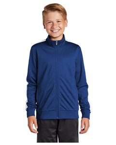 Youth Tricot Track Jacket Blue Sport-Tek YST94 Blue