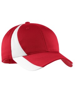 Youth Dry Zone; Nylon Colorblock Cap. Red Sport-Tek YSTC11 Red