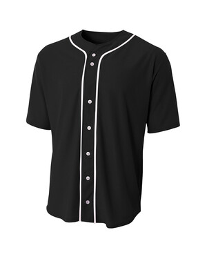 Short Sleeve Full-Button Baseball Top