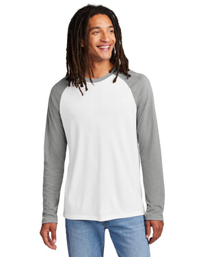 Organic Cotton Tri-Blend Long Sleeve Colorblock Raglan T-Shirt