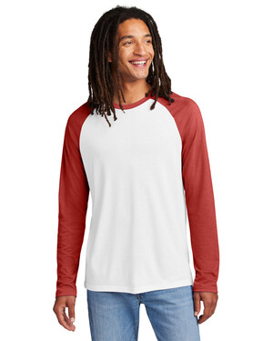 Organic Cotton Tri-Blend Long Sleeve Colorblock Raglan T-Shirt