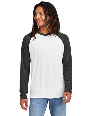 Organic Cotton Tri-Blend Long Sleeve Colorblock Raglan T-Shirt